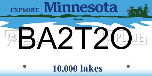 BA2T2O Minnesota License Plate