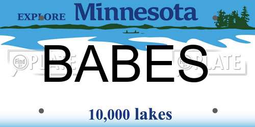 BABES Minnesota License Plate