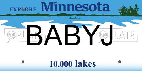 BABYJ Minnesota License Plate