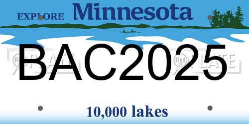 BAC2025 Minnesota License Plate