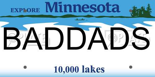BADDADS Minnesota License Plate