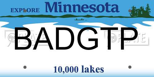 BADGTP Minnesota License Plate