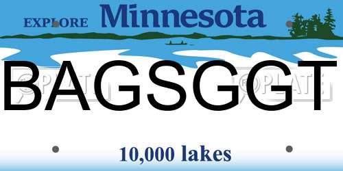 BAGSGGT Minnesota License Plate