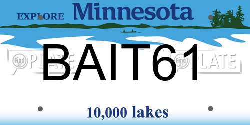 BAIT61 Minnesota License Plate