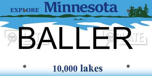 BALLER Minnesota License Plate