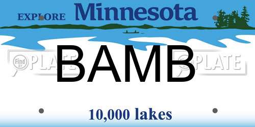 BAMB Minnesota License Plate