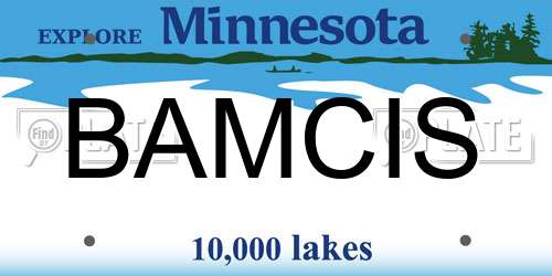 BAMCIS Minnesota License Plate