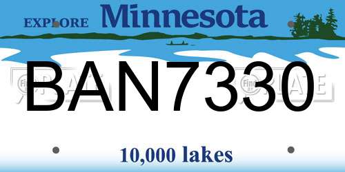 BAN7330 Minnesota License Plate