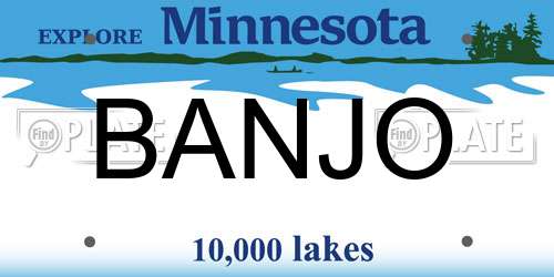 BANJO Minnesota License Plate