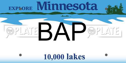 BAP Minnesota License Plate