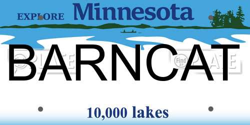 BARNCAT Minnesota License Plate