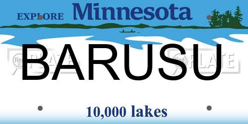 BARUSU Minnesota License Plate