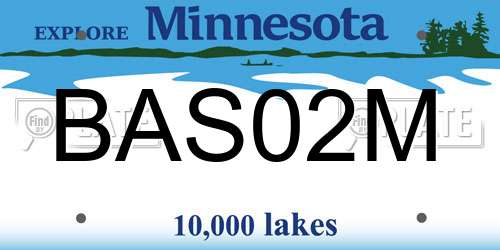 BAS02M Minnesota License Plate