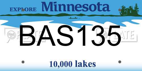BAS135 Minnesota License Plate