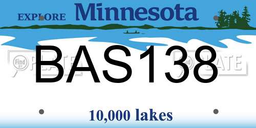 BAS138 Minnesota License Plate