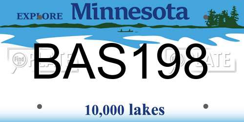 BAS198 Minnesota License Plate