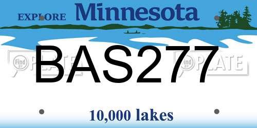 BAS277 Minnesota License Plate