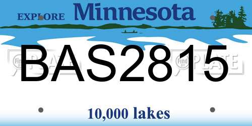 BAS2815 Minnesota License Plate