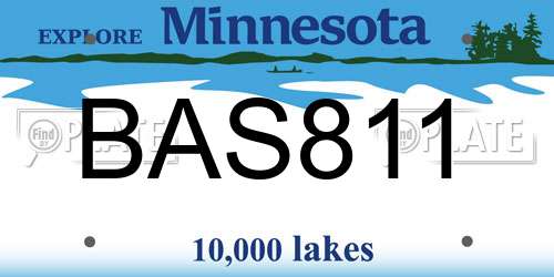 BAS811 Minnesota License Plate