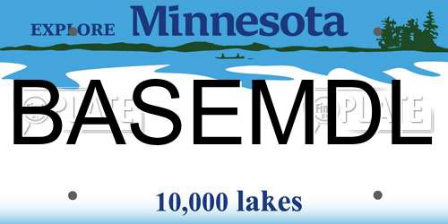 BASEMDL Minnesota License Plate