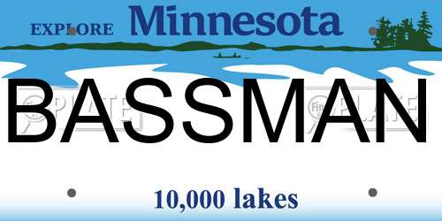 BASSMAN Minnesota License Plate