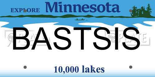 BASTSIS Minnesota License Plate