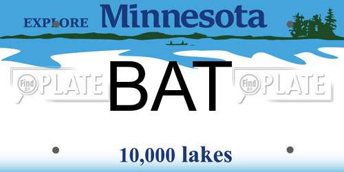 BAT Minnesota License Plate