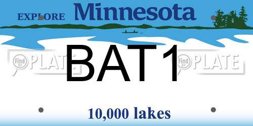 BAT1 Minnesota License Plate