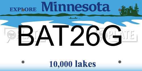 BAT26G Minnesota License Plate