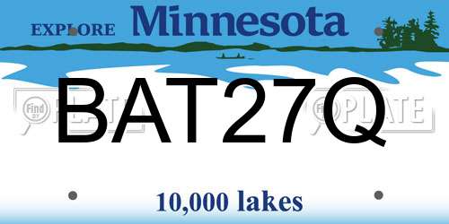 BAT27Q Minnesota License Plate
