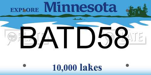 BATD58 Minnesota License Plate