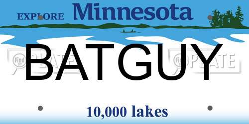 BATGUY Minnesota License Plate