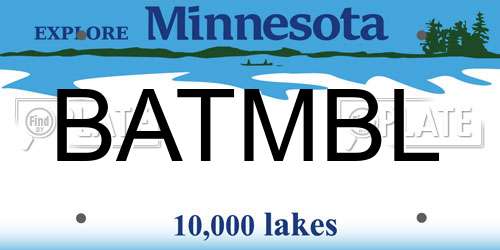 BATMBL Minnesota License Plate