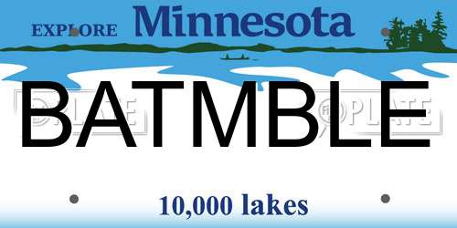BATMBLE Minnesota License Plate