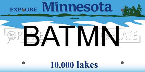 BATMN Minnesota License Plate