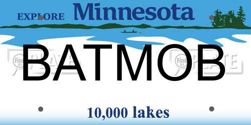 BATMOB Minnesota License Plate