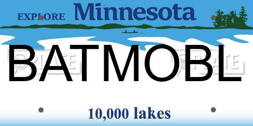BATMOBL Minnesota License Plate