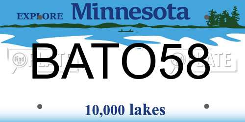 BATO58 Minnesota License Plate