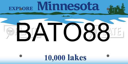 BATO88 Minnesota License Plate