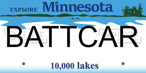 BATTCAR Minnesota License Plate
