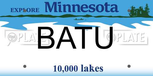 BATU Minnesota License Plate