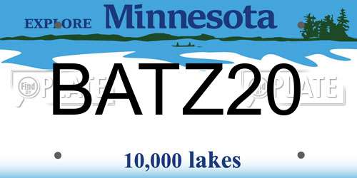BATZ20 Minnesota License Plate