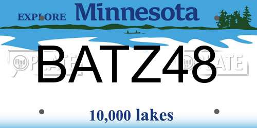 BATZ48 Minnesota License Plate