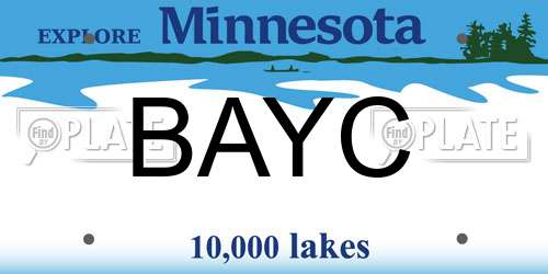 BAYC Minnesota License Plate