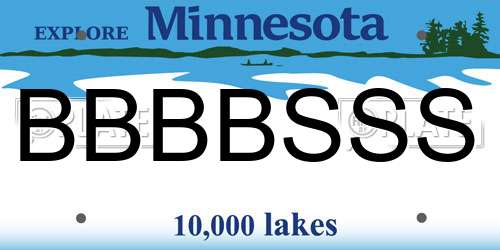 BBBBSSS Minnesota License Plate