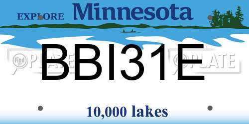BBI31E Minnesota License Plate