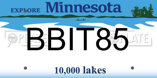 BBIT85 Minnesota License Plate
