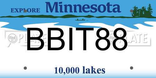 BBIT88 Minnesota License Plate