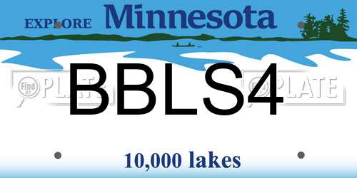 BBLS4 Minnesota License Plate