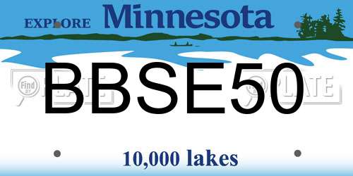 BBSE50 Minnesota License Plate
